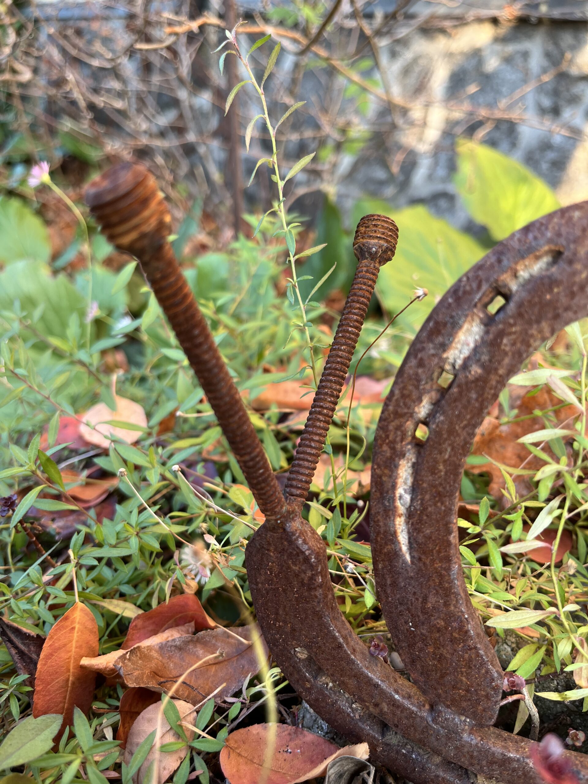 Schnecke aus echten, getragenen Hufeisen – Bild 6